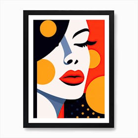 Face Of A Woman, Minimalism, pop art Art Print