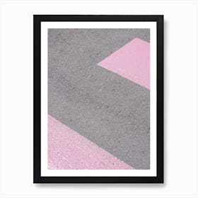 Pink Crossing On The Road Art Print Art Print