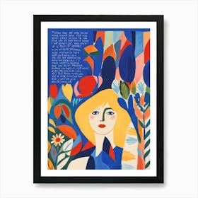 Girl With Flowers 8 Art Print