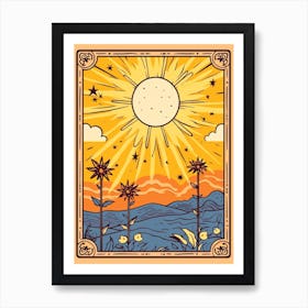 Bold Bright Sun Tarot Card Style 5 Art Print