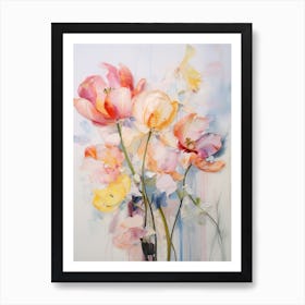 Abstract Flower Painting Tulip 3 Art Print