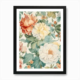 Floral Wallpaper 51 Art Print