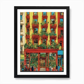 Nyc Street Scene Art Print