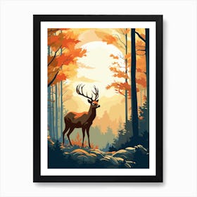 Deer In The Forest 3 Art Print