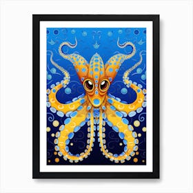 Blue Ringed Octopus Illustration 3 Art Print
