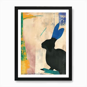 Rabbit 4 Cut Out Collage Art Print