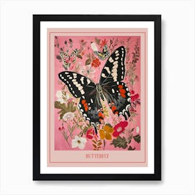 Floral Animal Painting Butterfly 4 Poster Art Print