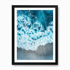 Aerial View Of Ocean Waves Art Print