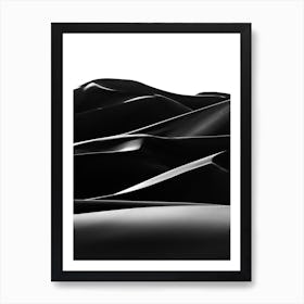 Black and White Sand Dunes Art Print