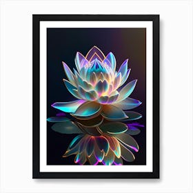 Amur Lotus Holographic 7 Art Print