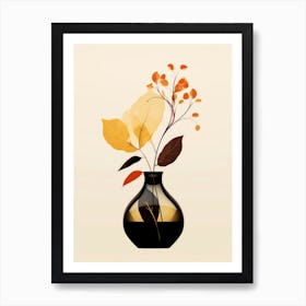 Autumn Leaves In A Vase 1 Art Print