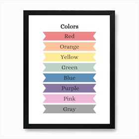 Colors Of The Rainbow Art Print