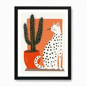 Cactus Cat 2 Art Print