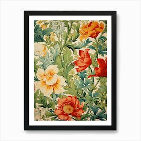 Floral Wallpaper 353 Art Print