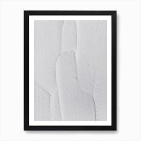 White Textures 3 Abstract Shapes Art Print