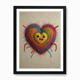 Yarn Heart Art Print