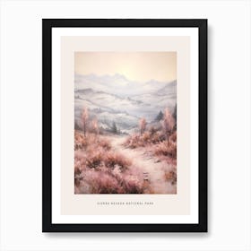 Dreamy Winter National Park Poster  Sierra Nevada National Park United States Art Print