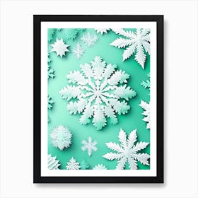 Intricate, Snowflakes, Kids Illustration 3 Art Print