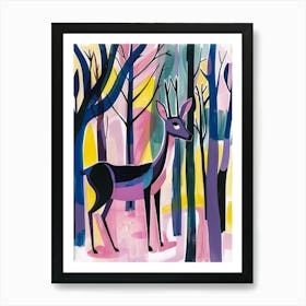 Deer In The Woods 2 Art Print