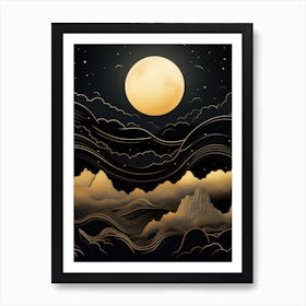 Chinese Moon Art Print