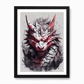 Dragon Head Print  Art Print