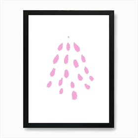 Abstract Pink Droplet Pattern – Minimalist Modern Art Art Print