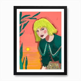 Blond Hair Art Print