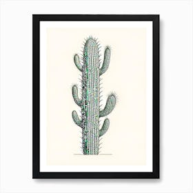 Organ Pipe Cactus William Morris Inspired 1 Art Print