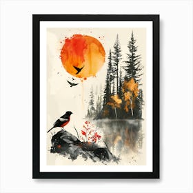 Bird In A Tree Art Print