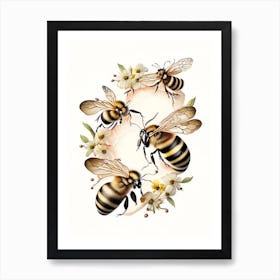 Buzzing Bees 2 Vintage Affiche