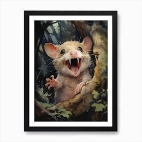 Adorable Chubby Hissing Possum 2 Art Print
