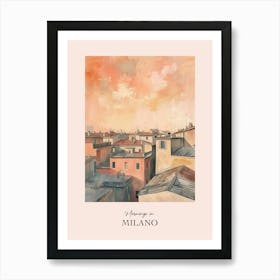 Mornings In Milano Rooftops Morning Skyline 3 Art Print