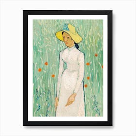 Girl In White, Vincent Van Gogh Art Print