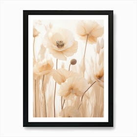 Boho Dried Flowers Poppy 2 Art Print