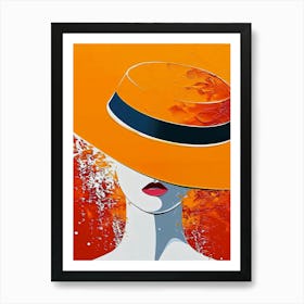 Orange Hat Art Print