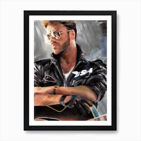 George Michael Kunstprint für Wohnzimmer Vintage-Stil