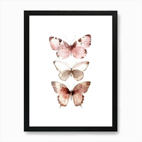 Watercolor Butterflies 1 Art Print