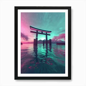 Asian Tori Gate Art Print