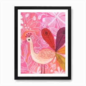 Whimsical Peacock Art Print