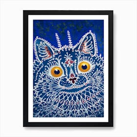 A Cat In Gothic Style, Louis Wain Art Print