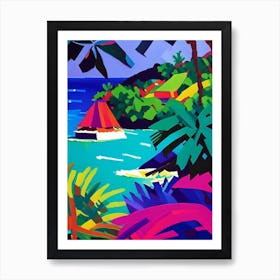 Tobago Colourful Painting Tropical Destination Art Print