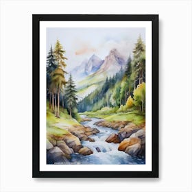 mountain forest landscape.5 Art Print