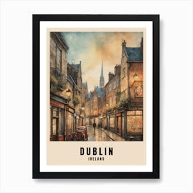 Dublin City Ireland Travel Poster (14) Art Print