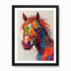 Colorful Horse Art Print