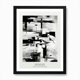 Memory Abstract Black And White 6 Poster Art Print