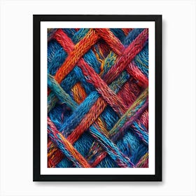 Close Up Of Colorful Yarn 1 Art Print