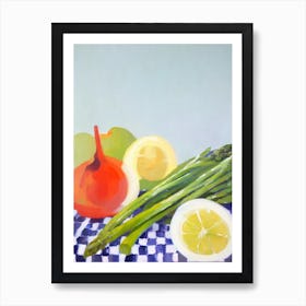 Asparagus Tablescape vegetable Art Print