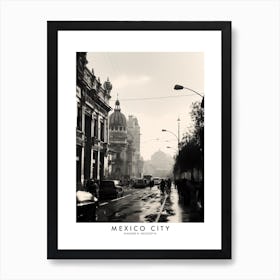 Poster Of Mexico City, Black And White Analogue Photograph 1 Art Print