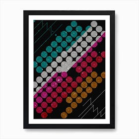 Abstract Pattern With Dots Art Print