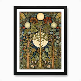 William Morris Moonlight In The Trees 5 Art Print